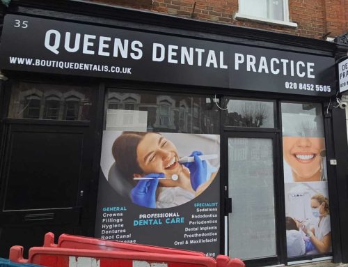 Queen’s dental clinic signage and window graphics
